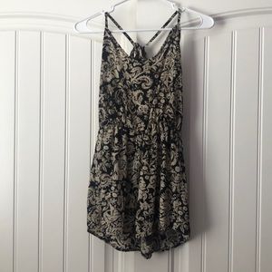 Black & Off White Romper